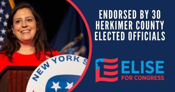 STEFANIK ENDORSED BY 30 HERKIMER COUNTY LOCAL ELECTED OFFICIALS - Elise ...