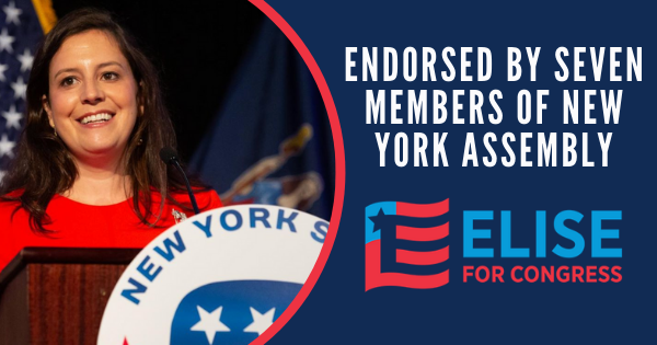 STEFANIK ENDORSED BY SEVEN MEMBERS OF NEW YORK ASSEMBLY